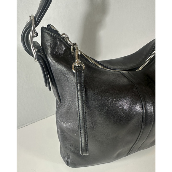 Coach Black Leather Slim Legacy Crossbody Shoulder Bag Adjustable 9326 Purse - Picture 13 of 16